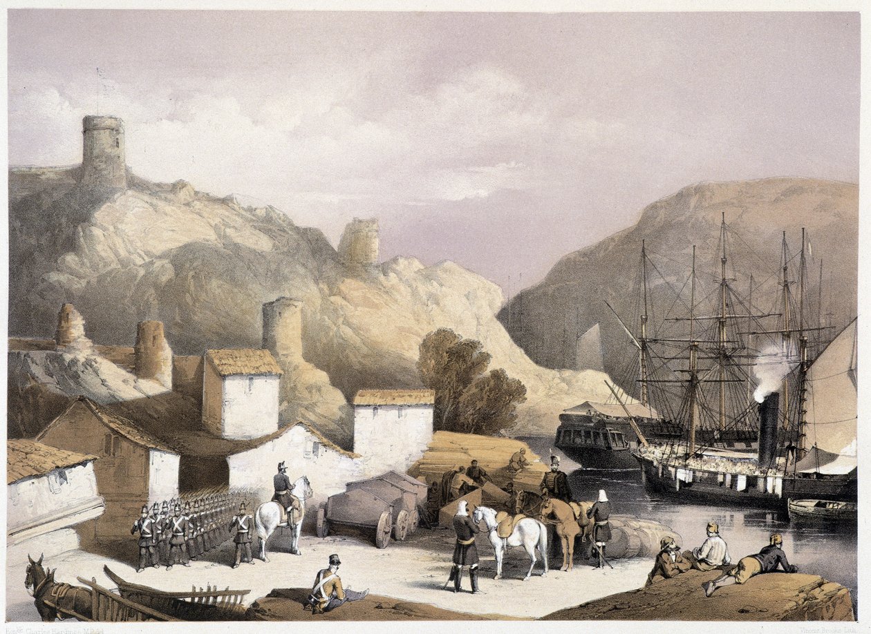 Balaclava kikötője „” Sebastopolban” – Ch. Hardinge. Litho, Vincent Brooks, d. London 1855 Henry Graves. alkotó: Charles Stewart Hardinge