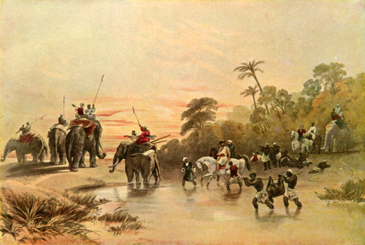 Visszatérés az indiai disznótorlásból, 1840-es évek, 1901. alkotó: Charles Stewart Hardinge