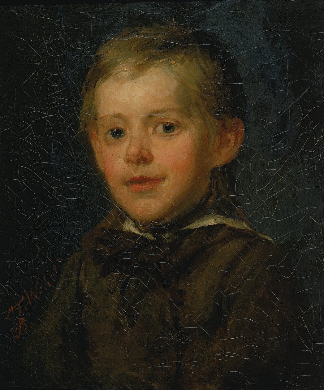 Egy fiú portréja, 1868. alkotó: Charles T. Webber