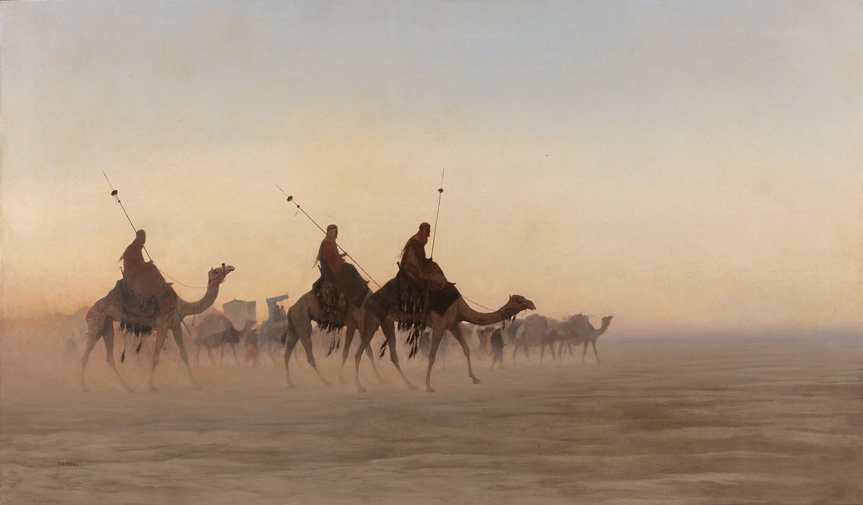Nagy mekkai karaván. alkotó: Charles Theodore Frere