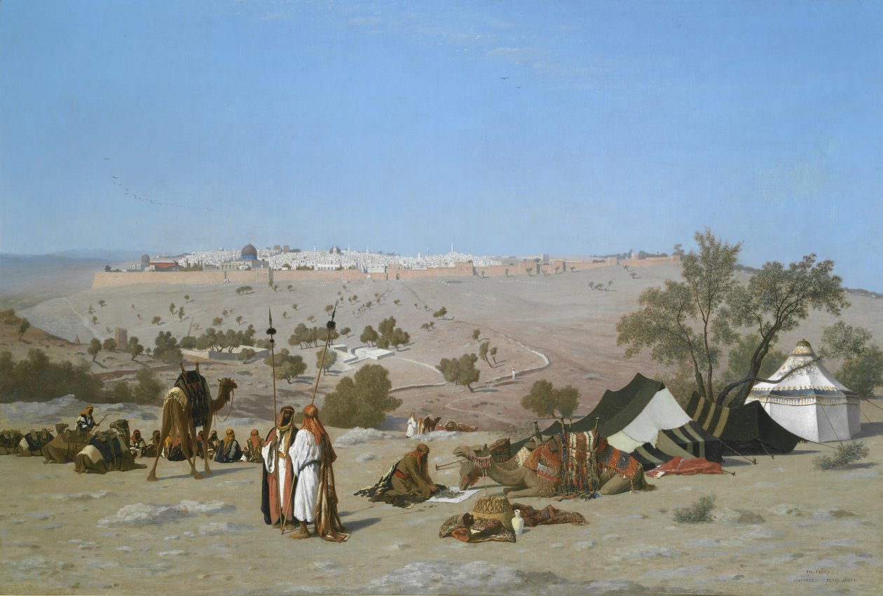 Jeruzsálem az Olajfák hegyéről, 1880-ra. alkotó: Charles Theodore Frere