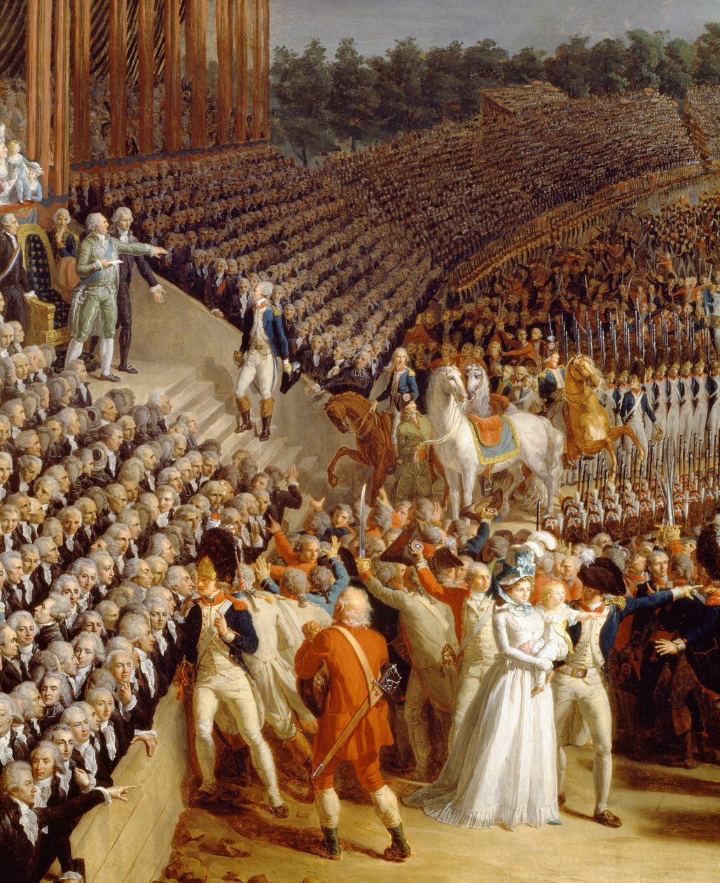 A Föderáció ünnepe, Champs de Mars, Párizs, részlet Charles Thevenin (1764-1838) festményéből alkotó: Charles Thevenin