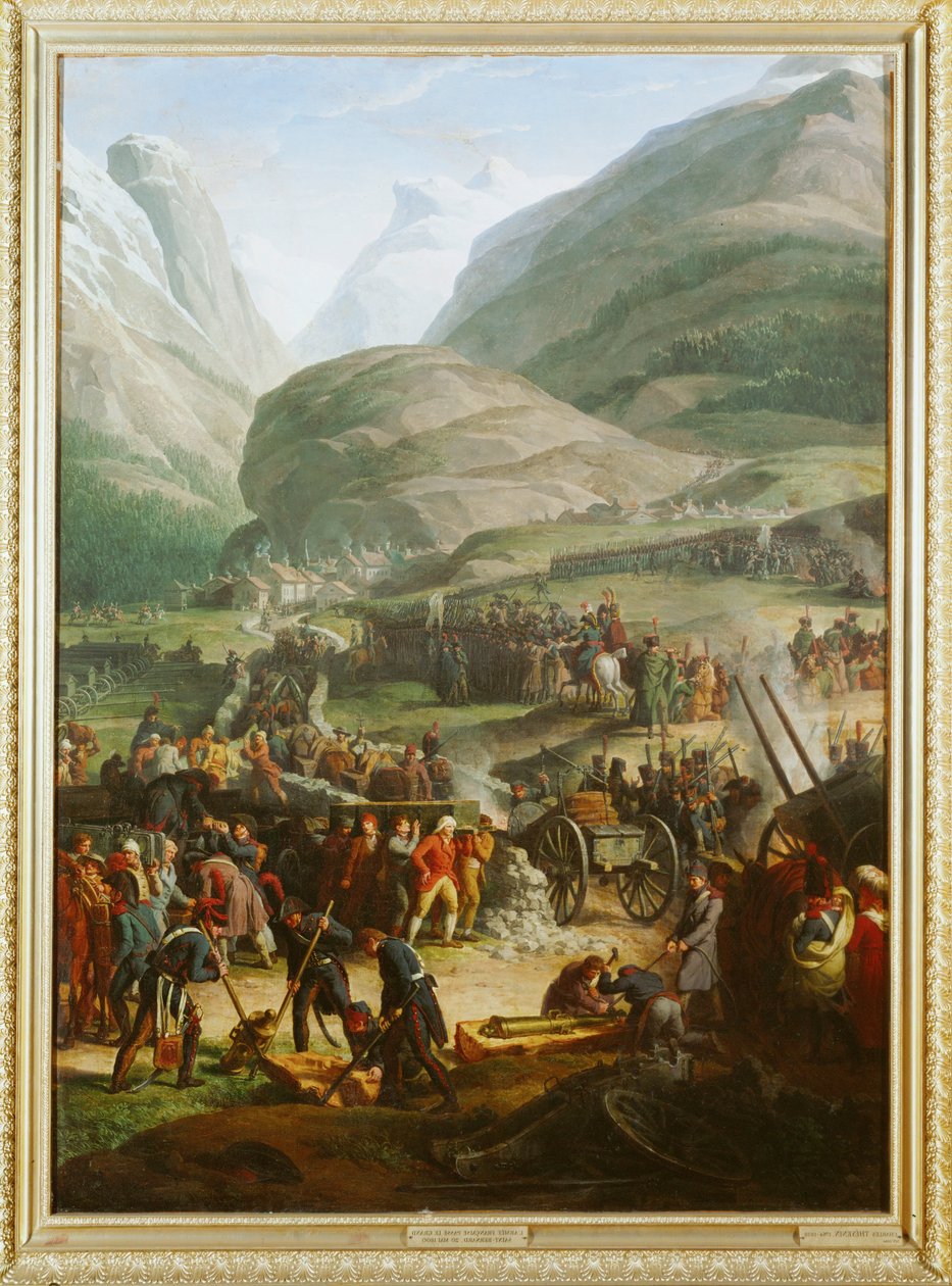 A francia hadsereg átkelése a Saint Bernard-hágón
St. Pierre városának közelében ... alkotó: Charles Thevenin