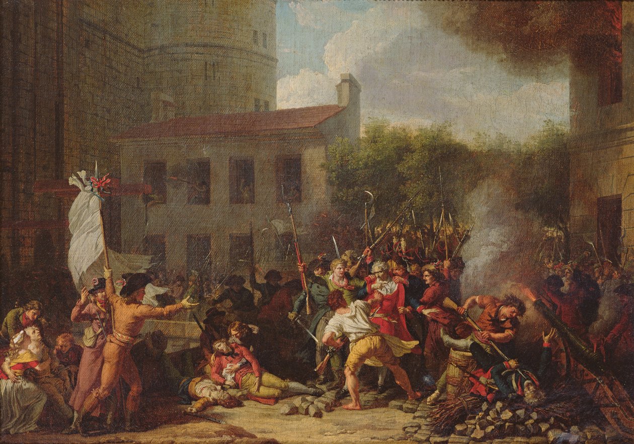 A Bastille megtámadása és Joseph Delaunay (1752-94) letartóztatása 1789. július 14-én alkotó: Charles Thevenin