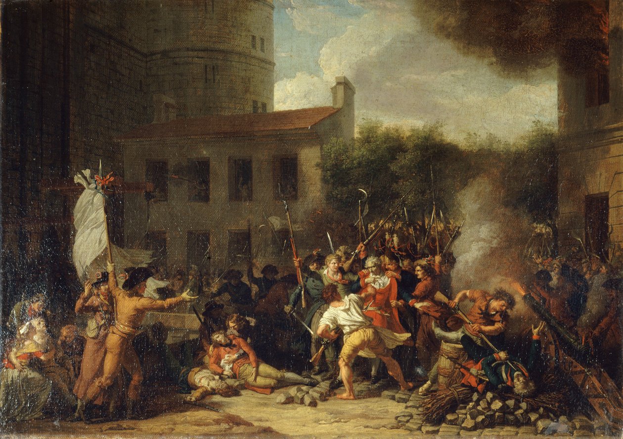 A Bastille megtámadása 1789. július 14-én, kb. 1793. alkotó: Charles Thevenin