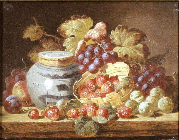 Csendélet gyümölccsel és gyömbéres üveggel (olaj, vászon) alkotó: Charles Thomas Bale