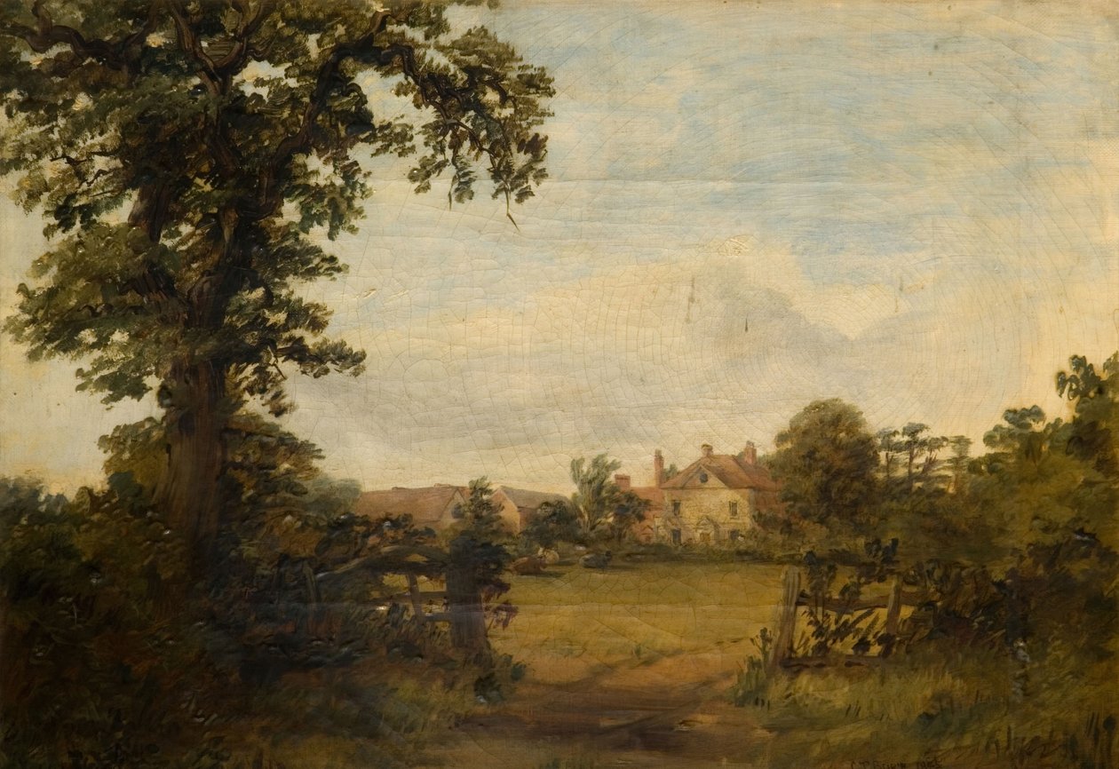 Metchley Park Farm, Harborne, 1845. alkotó: Charles Thomas Burt