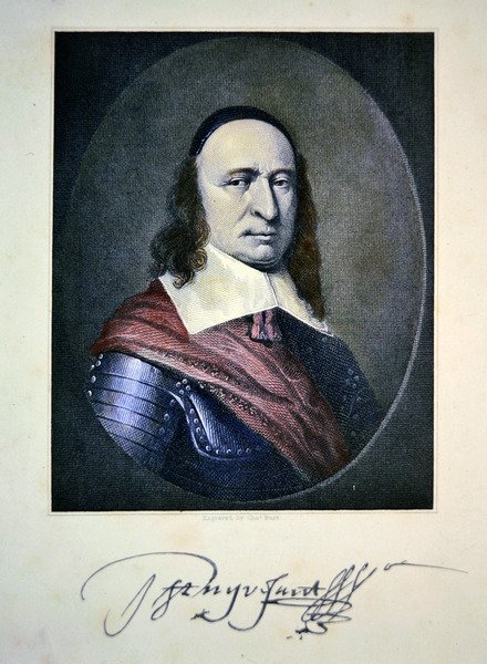 Peter Stuyvesant (színes metszet) alkotó: Charles Thomas Burt