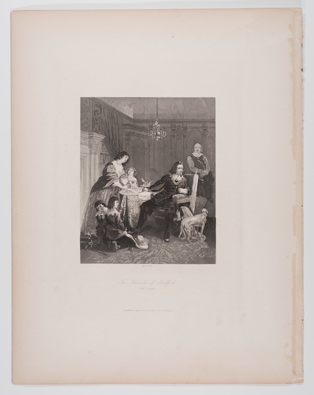 Strafford Attaindere, Leutze után alkotó: Charles Thomas Burt
