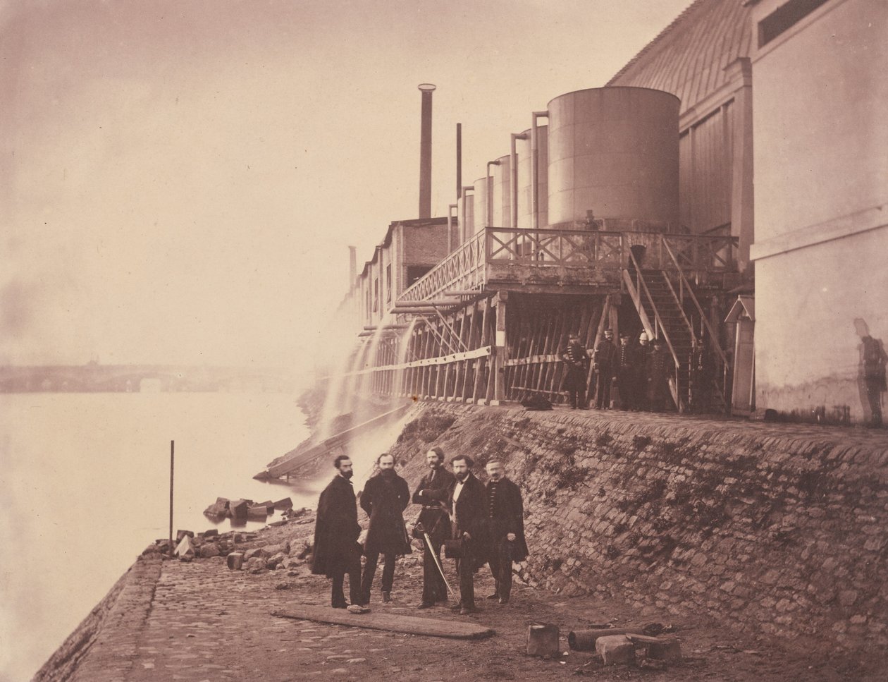 Víztartályok a melléképületen kívül, Paris Exposition Universelle, 1855. alkotó: Charles Thurston Thompson