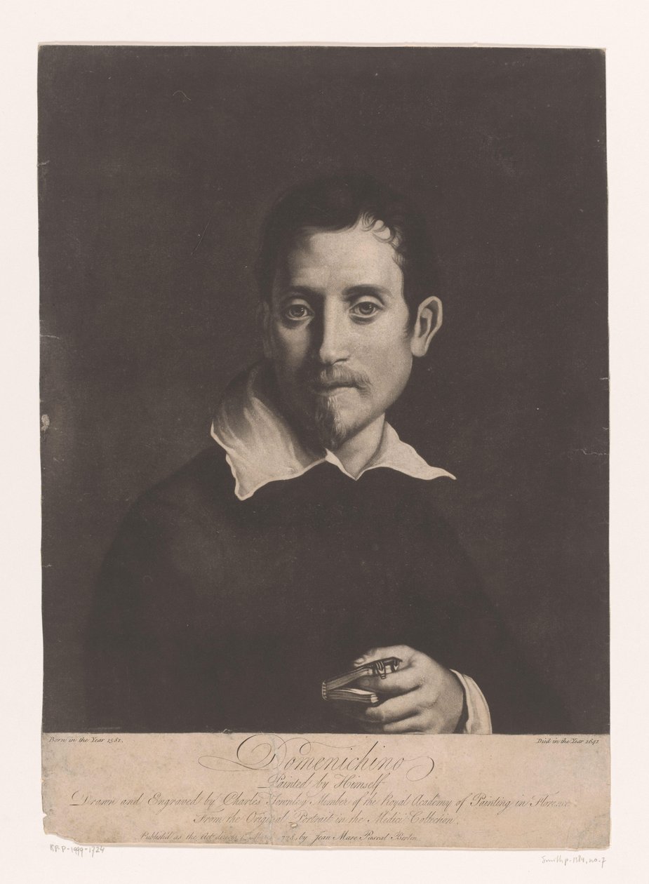 Portré van Domenichino Domenichino (cím a tárgyon) alkotó: Charles Townley