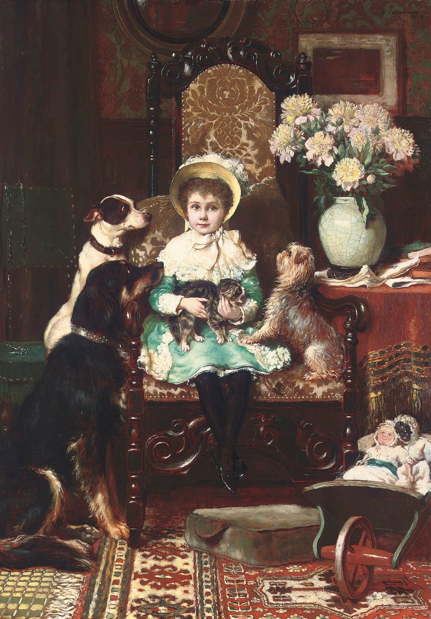 Doddy és házi kedvencei, 1883 alkotó: Charles Trevor Garland