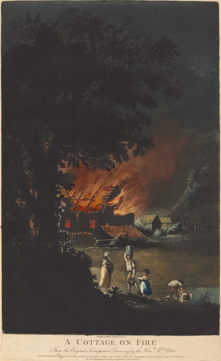 Égő házikó alkotó: Charles Turner