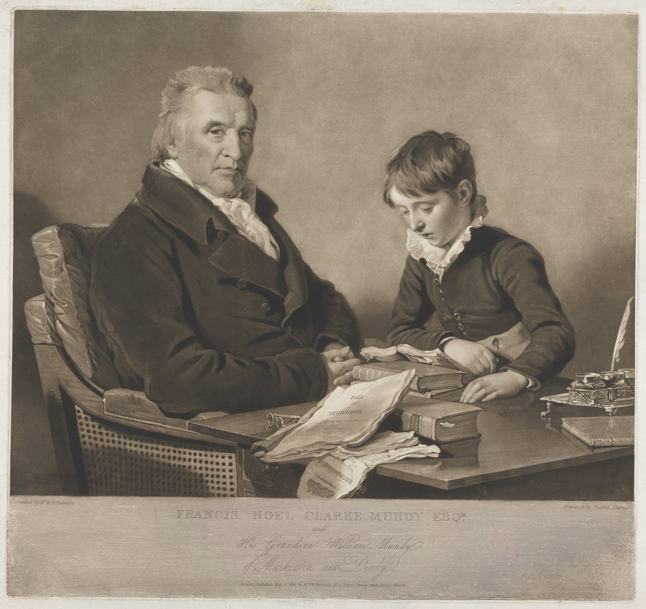 Francis Noel Clark Mundy és unokája, William alkotó: Charles Turner