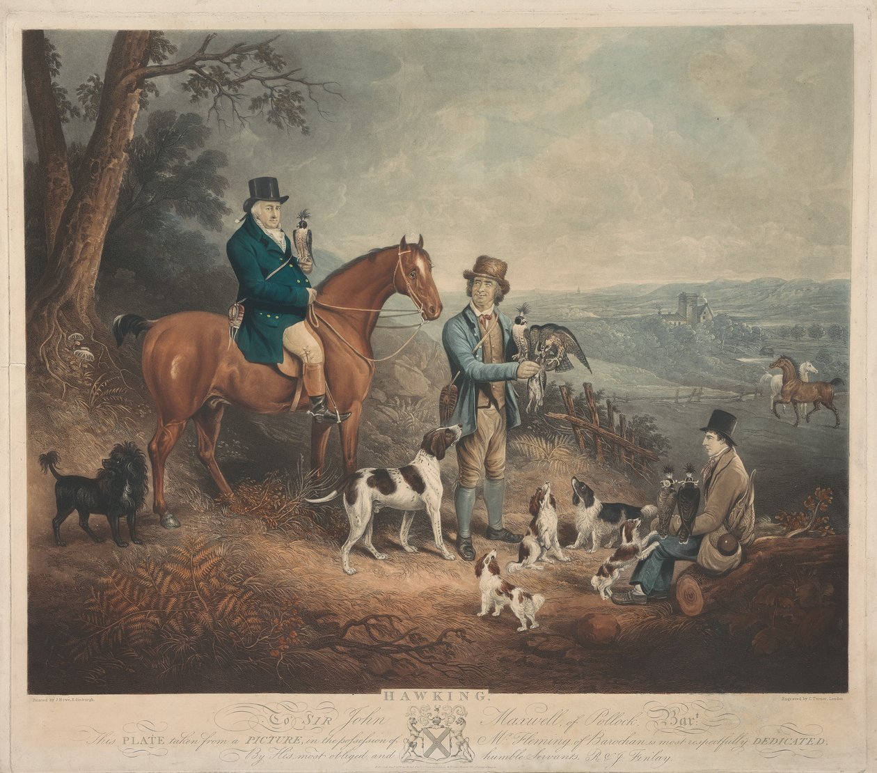 Barochani Malcolm Fleming 1745-1811. Hawking... alkotó: Charles Turner