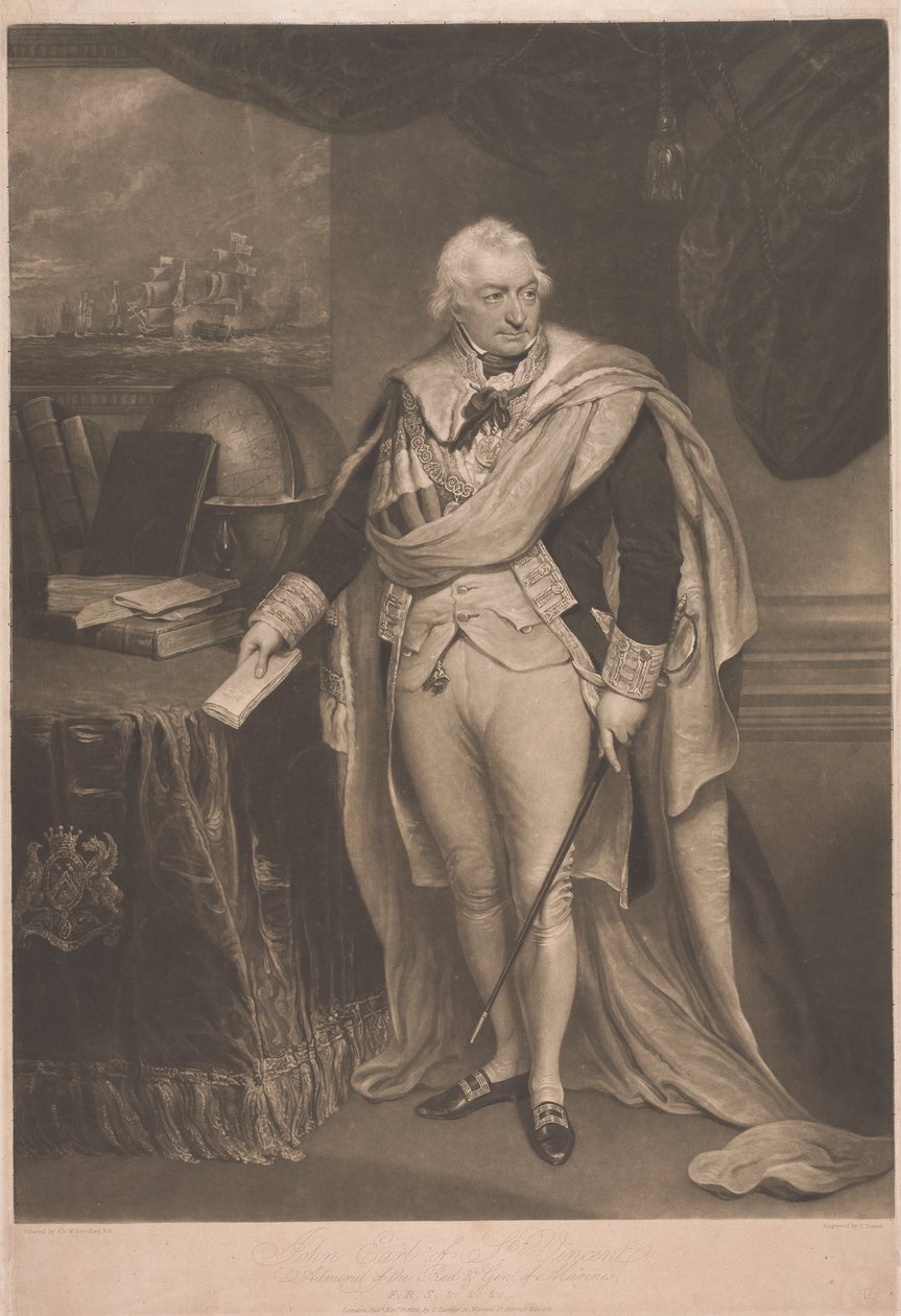 John, St. Vincent grófja, a Vörös Flotta admirálisa alkotó: Charles Turner
