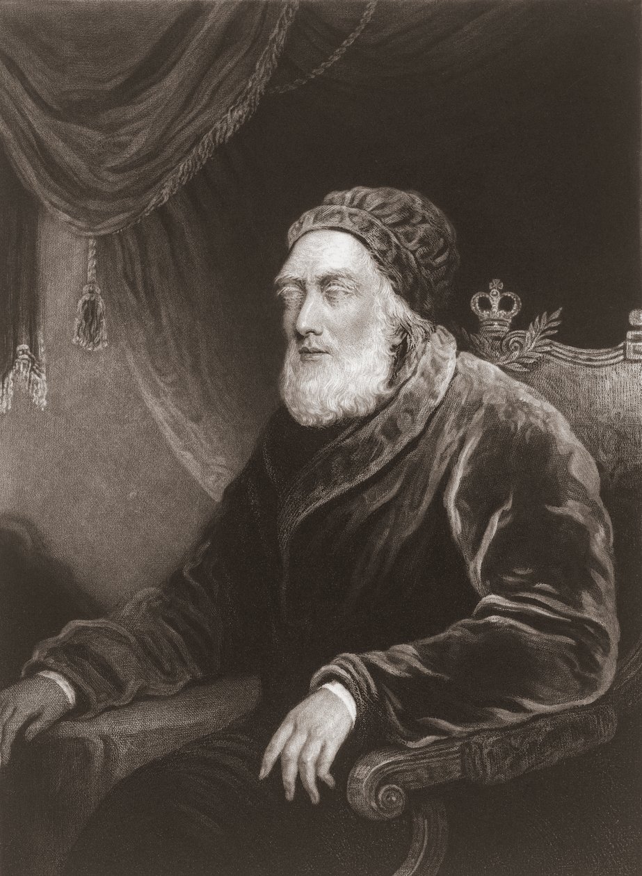 King George III in old age. Portrait. (print) alkotó: Charles Turner
