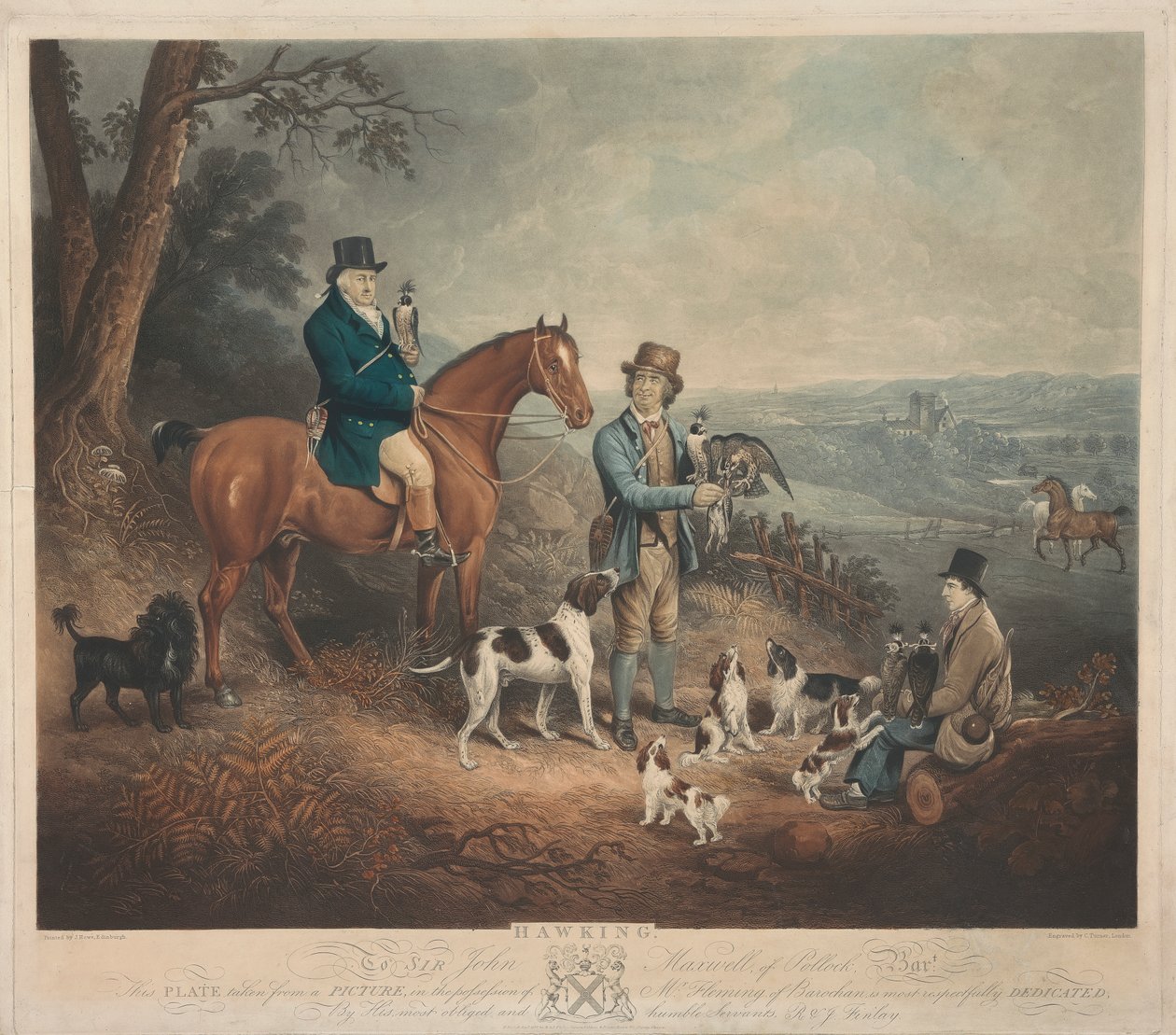 Barochani Malcolm Fleming 1745-1811. Hawking... alkotó: Charles Turner