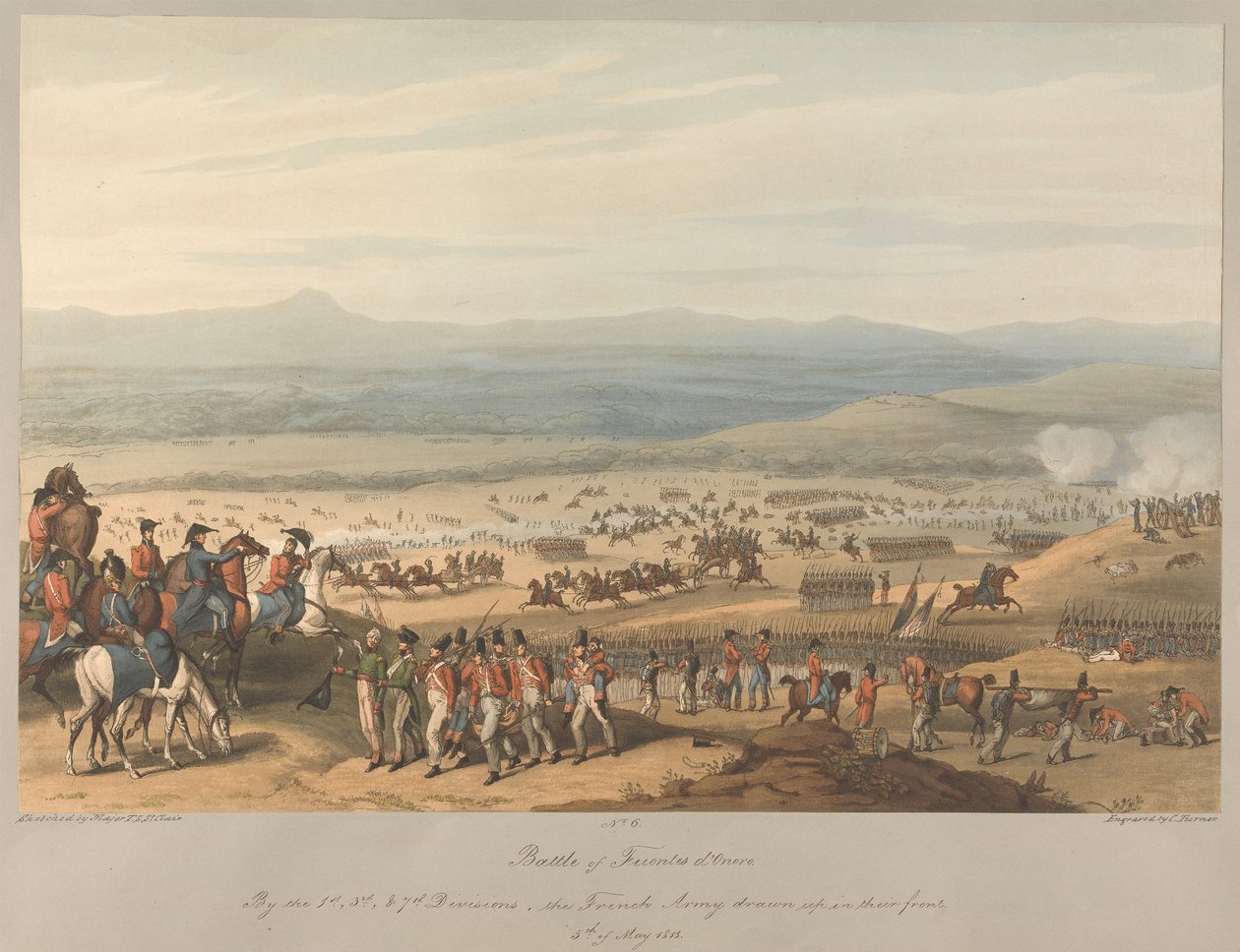 6. szám: A Fuontes d’Ouoro-i csata, 1811. július 5. alkotó: Charles Turner