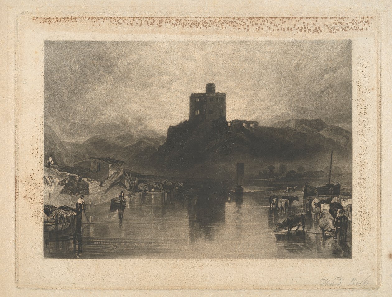 Norham kastély, a Tweed folyón alkotó: Charles Turner