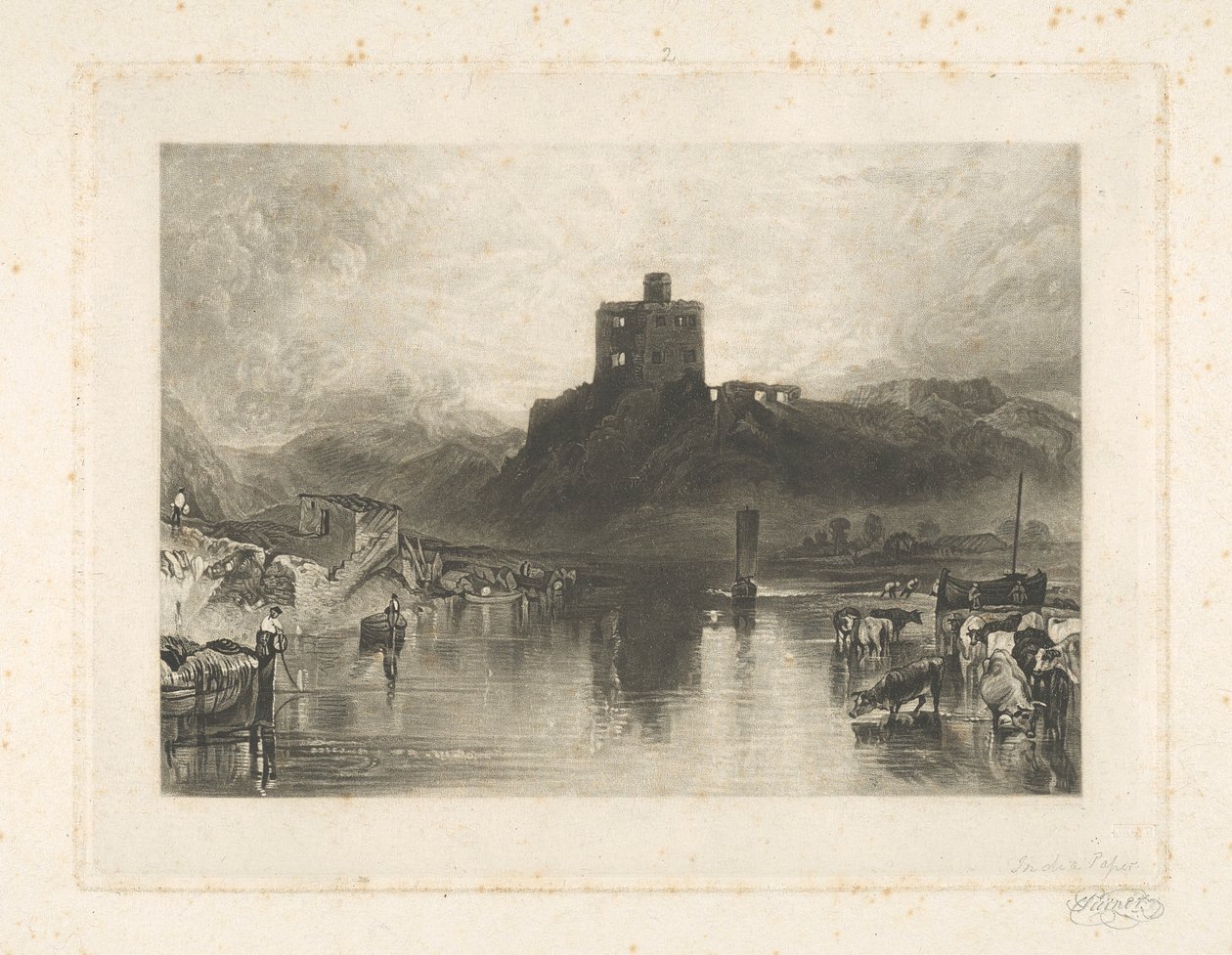 Norham kastély, a Tweed folyón alkotó: Charles Turner