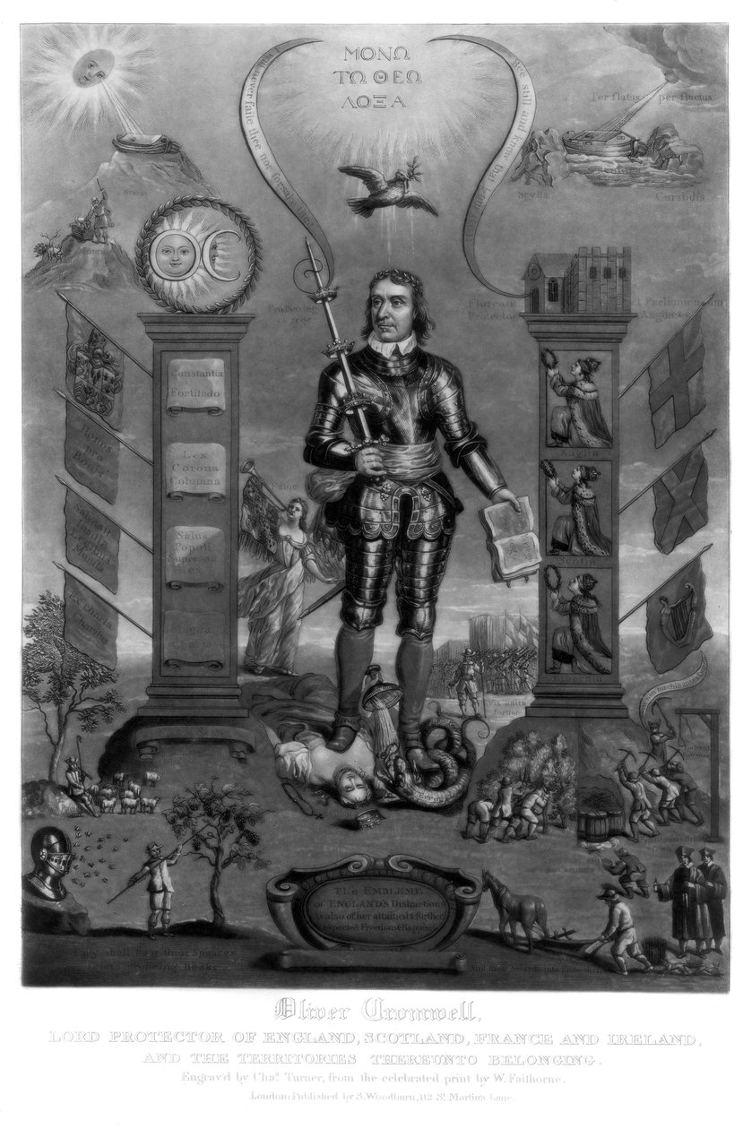Oliver Cromwell angol katona és államférfi, 1816. alkotó: Charles Turner