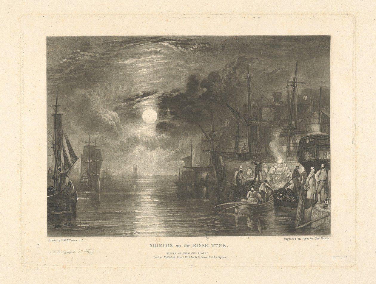 Pajzsok a Tyne folyón alkotó: Charles Turner