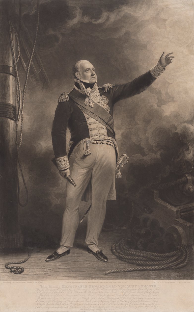 A tisztelt Edward Lord Exmouth vikomt alkotó: Charles Turner
