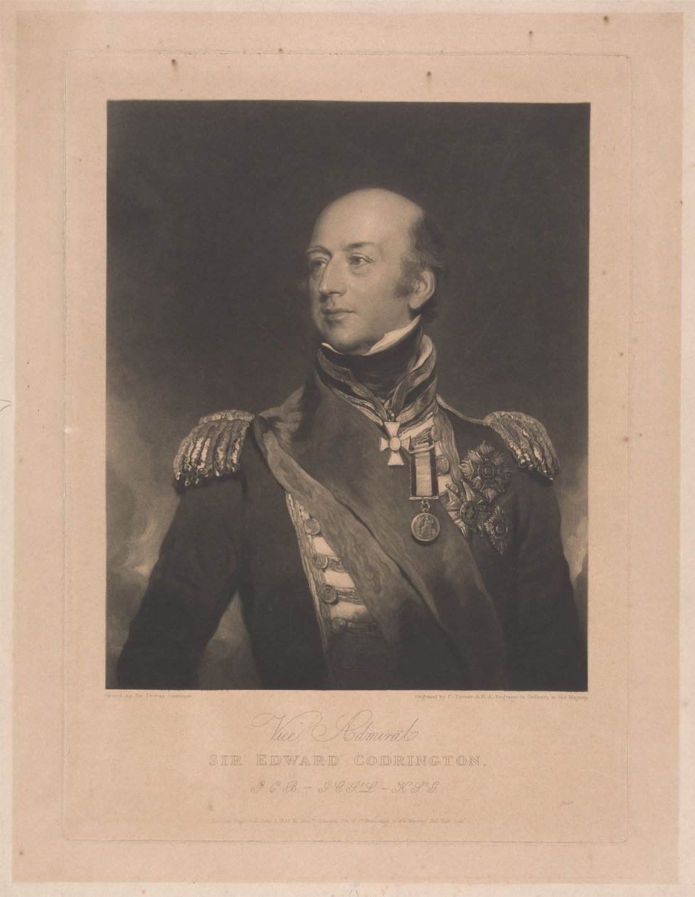 Sir Edward Codrington tengernagy, GCB alkotó: Charles Turner