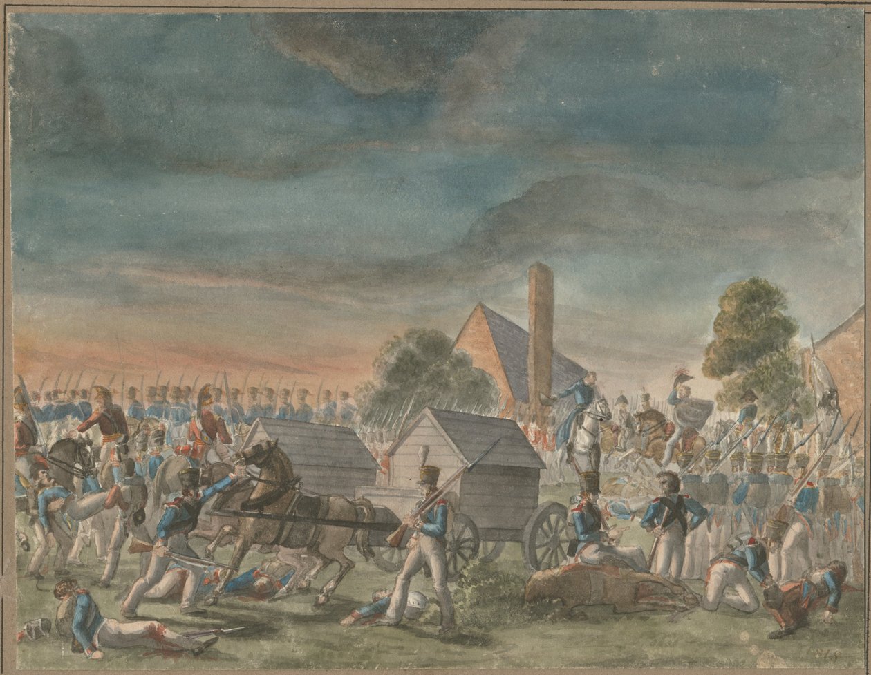 Wellington hercege és Blücher herceg találkozása a La Belle Alliance közelében, 1818 alkotó: Charles Turner Warren