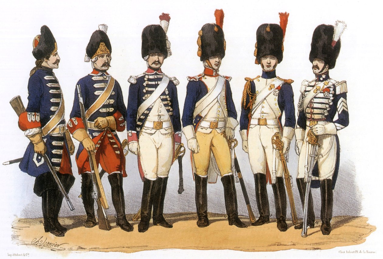 Egyenruha a francia hadseregben: lógránátosok alkotó: Charles Vernier