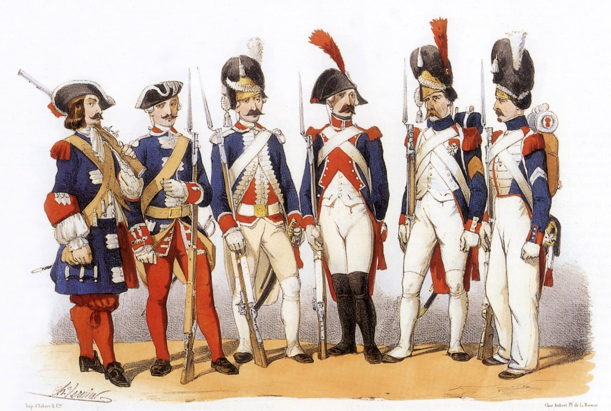 Egyenruhák a francia hadseregben: Különleges alakulat: század 17-18-19. század alkotó: Charles Vernier