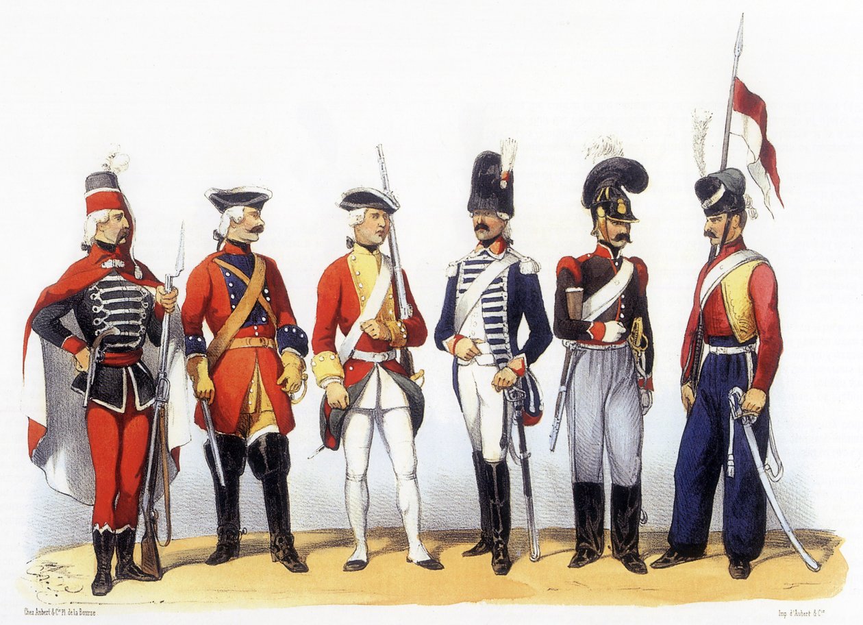 A francia hadsereg egyenruhái: Külföldi ezredek francia szolgálatban alkotó: Charles Vernier