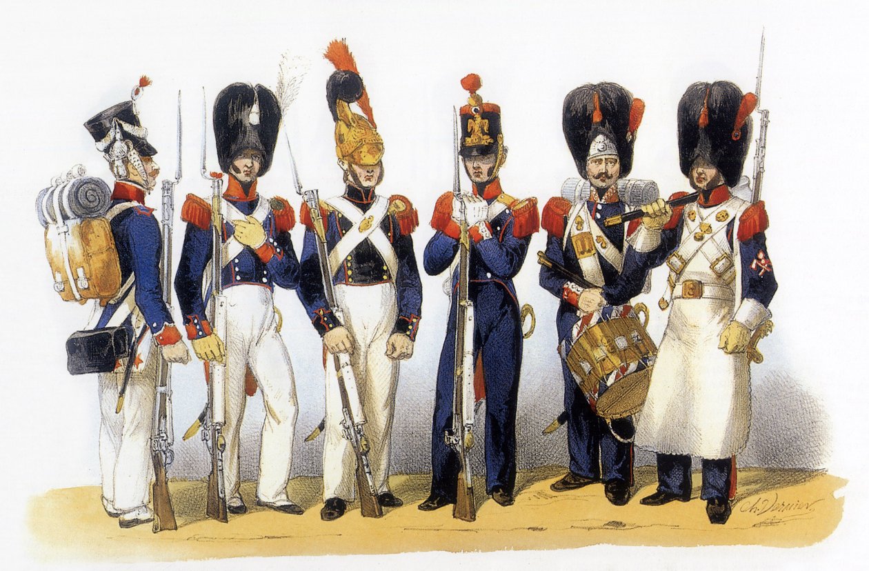 A francia hadsereg egyenruhája: Nemzetőrség (gyalogság) alkotó: Charles Vernier