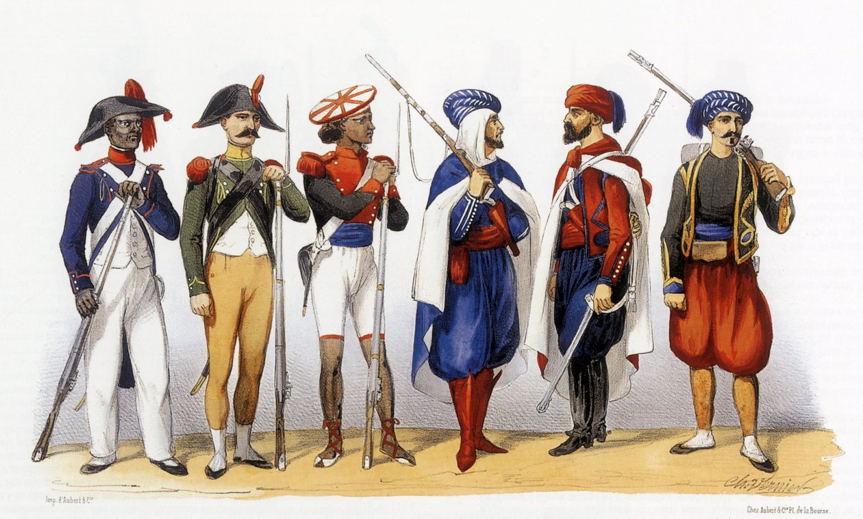A francia gyarmati hadsereg egyenruhái alkotó: Charles Vernier