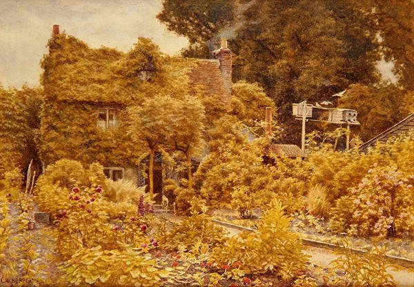 Old Mortiboy házikója, Winchmore Hill (akvarell papíron) alkotó: Charles W. Hopper