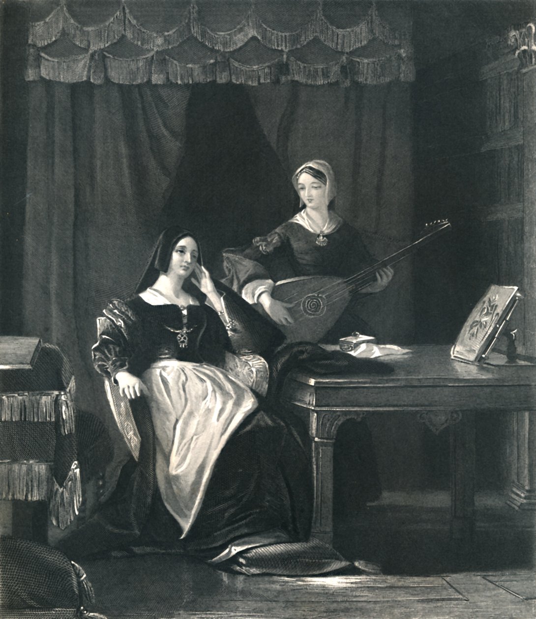 Katalin királynő VIII. Henrik király, 1870 alkotó: Charles W. Sharpe