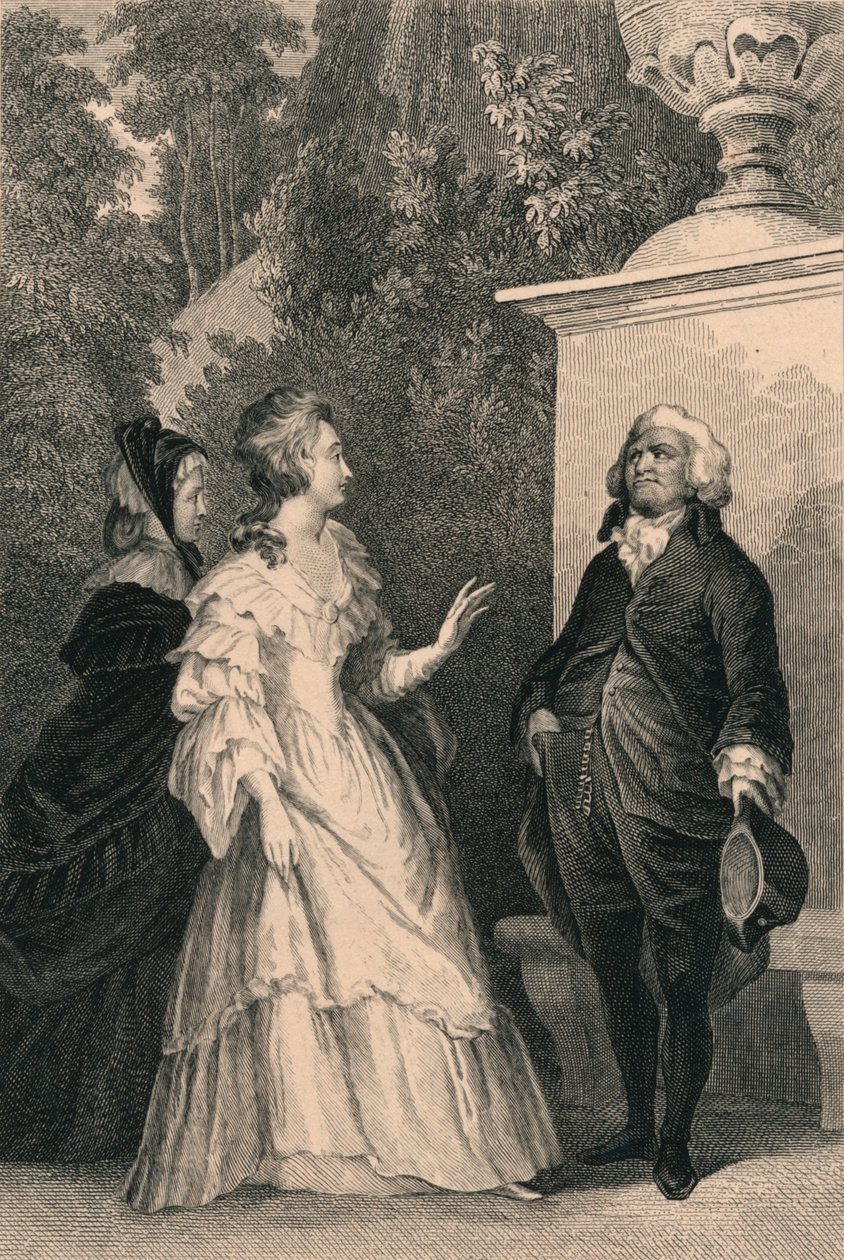 Marie Antoinette királynő és Mirabeau, 1832. alkotó: Charles W. Sharpe