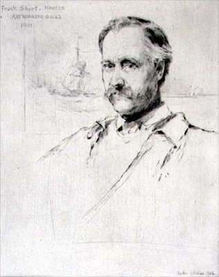 Sir Frank Short (1857-1945) festő és metsző, a Művészeti Dolgozók Céhének mestere 1901-ben alkotó: Charles Watson