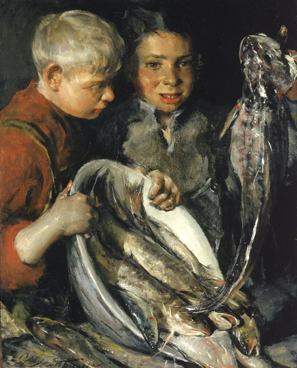 Fisher Children, kb. 1902. alkotó: Charles Webster Hawthorne