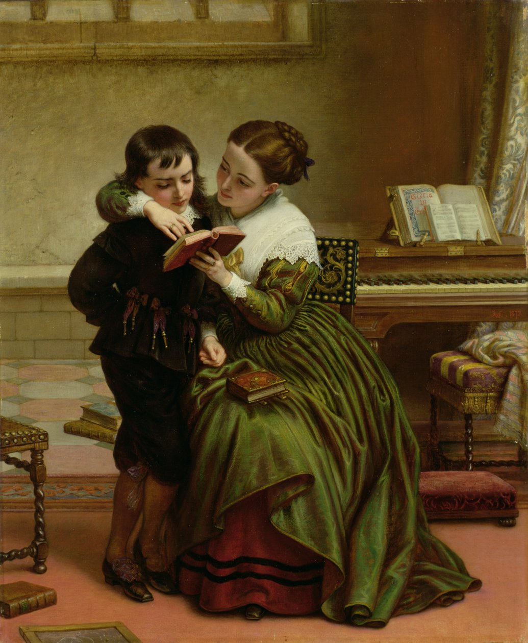 George Herbert és édesanyja alkotó: Charles West Cope