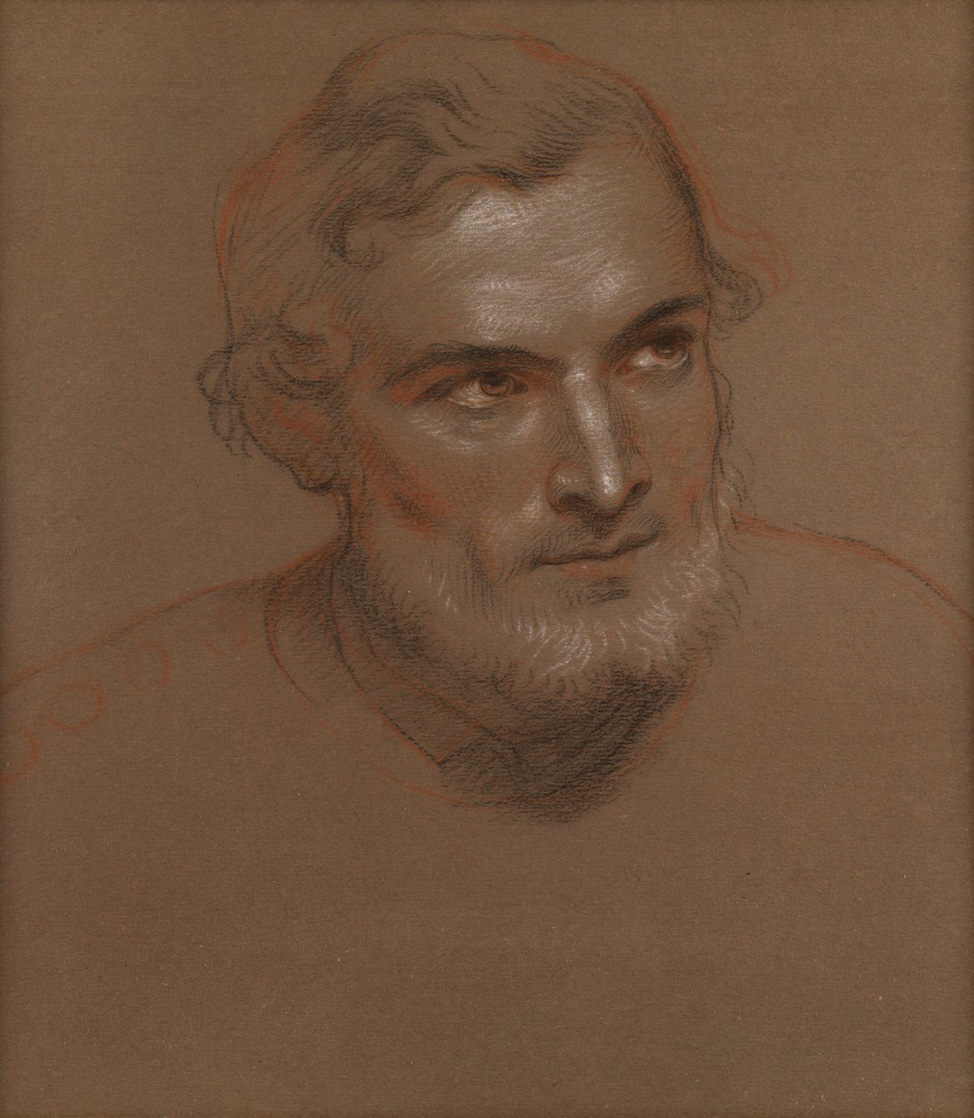 Egy ember feje (kréta) alkotó: Charles West Cope