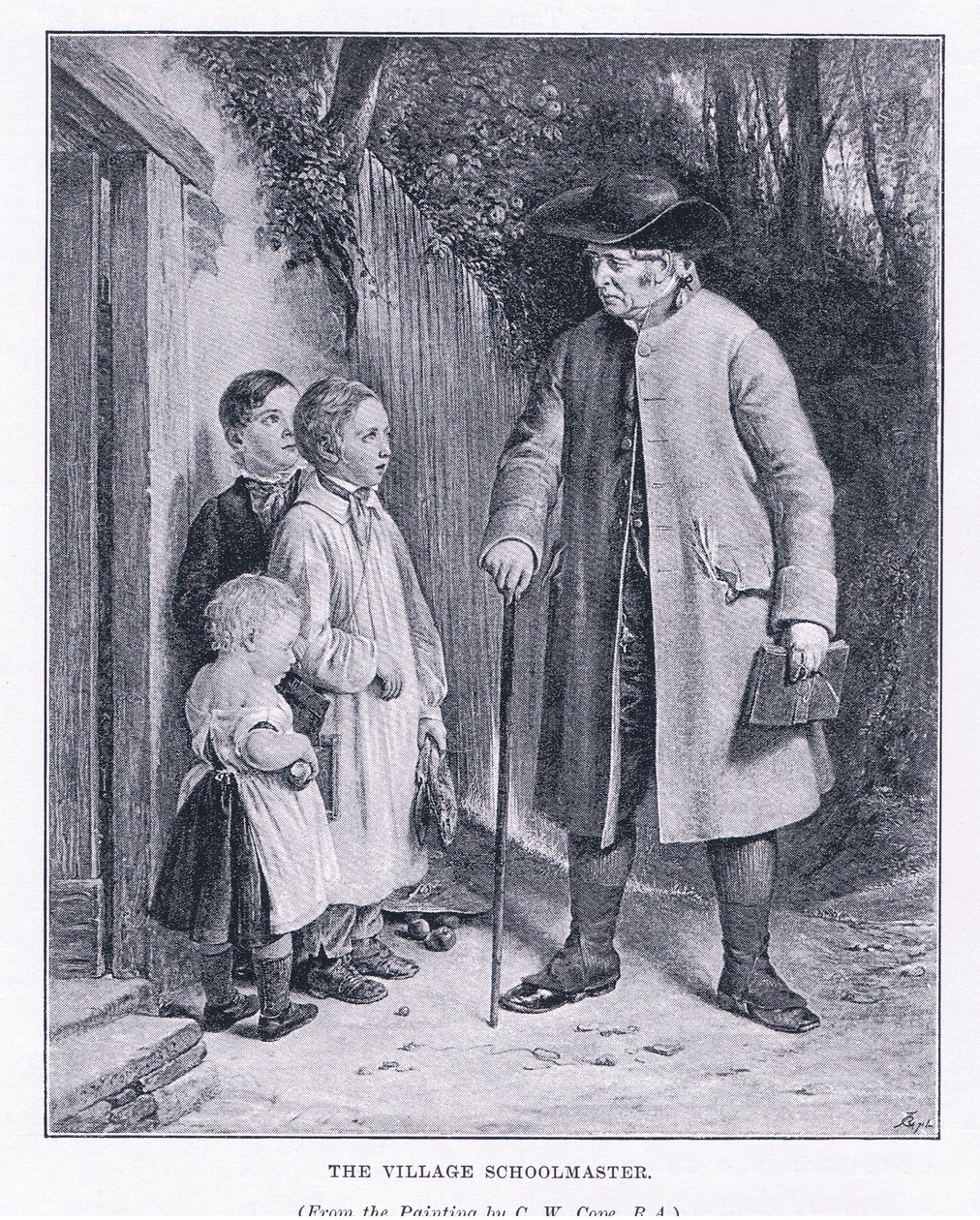 A falu iskolamestere, a The Magazine of Art 1893-ból, Cassell and Company alkotó: Charles West Cope