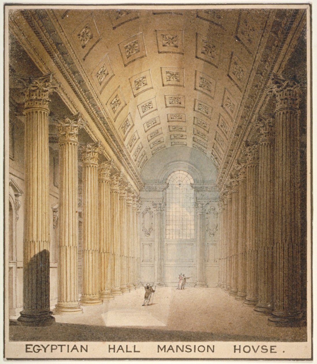 Belső nézet az Egyptian Hall, Mansion House, City of London, 1820 alkotó: Charles Wild