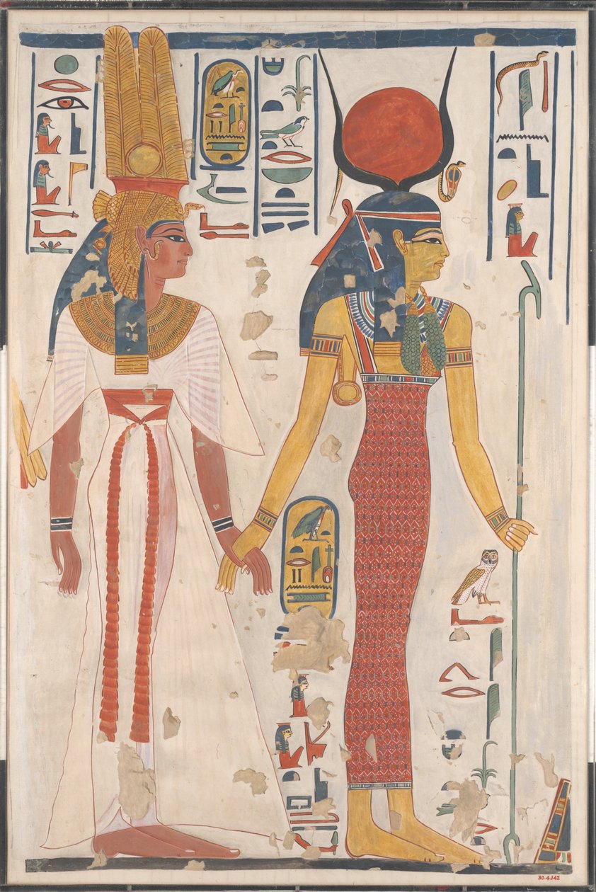 Nefertari királynőt Isis vezeti, kb. i.e. 1279-1213 alkotó: Charles Wilkinson