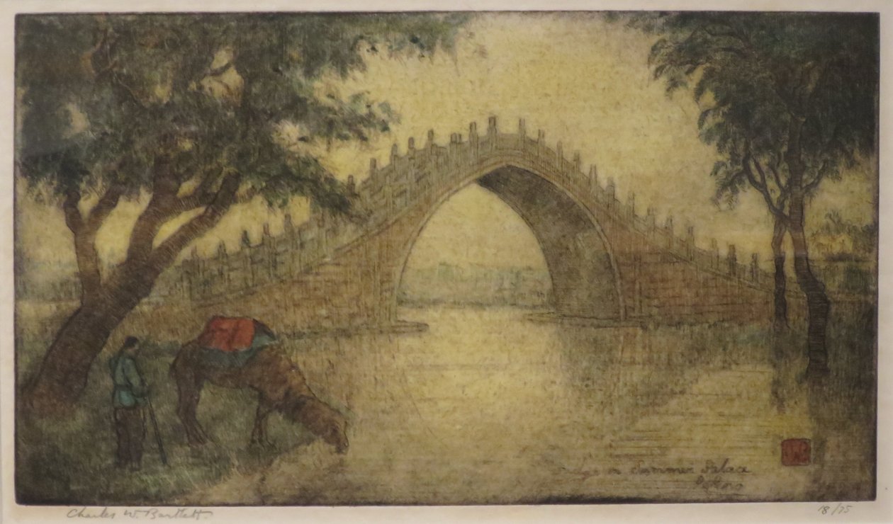 "Híd a nyári palotában, Peking", Charles W. Bartlett, HMA 28531 alkotó: Charles William Bartlett