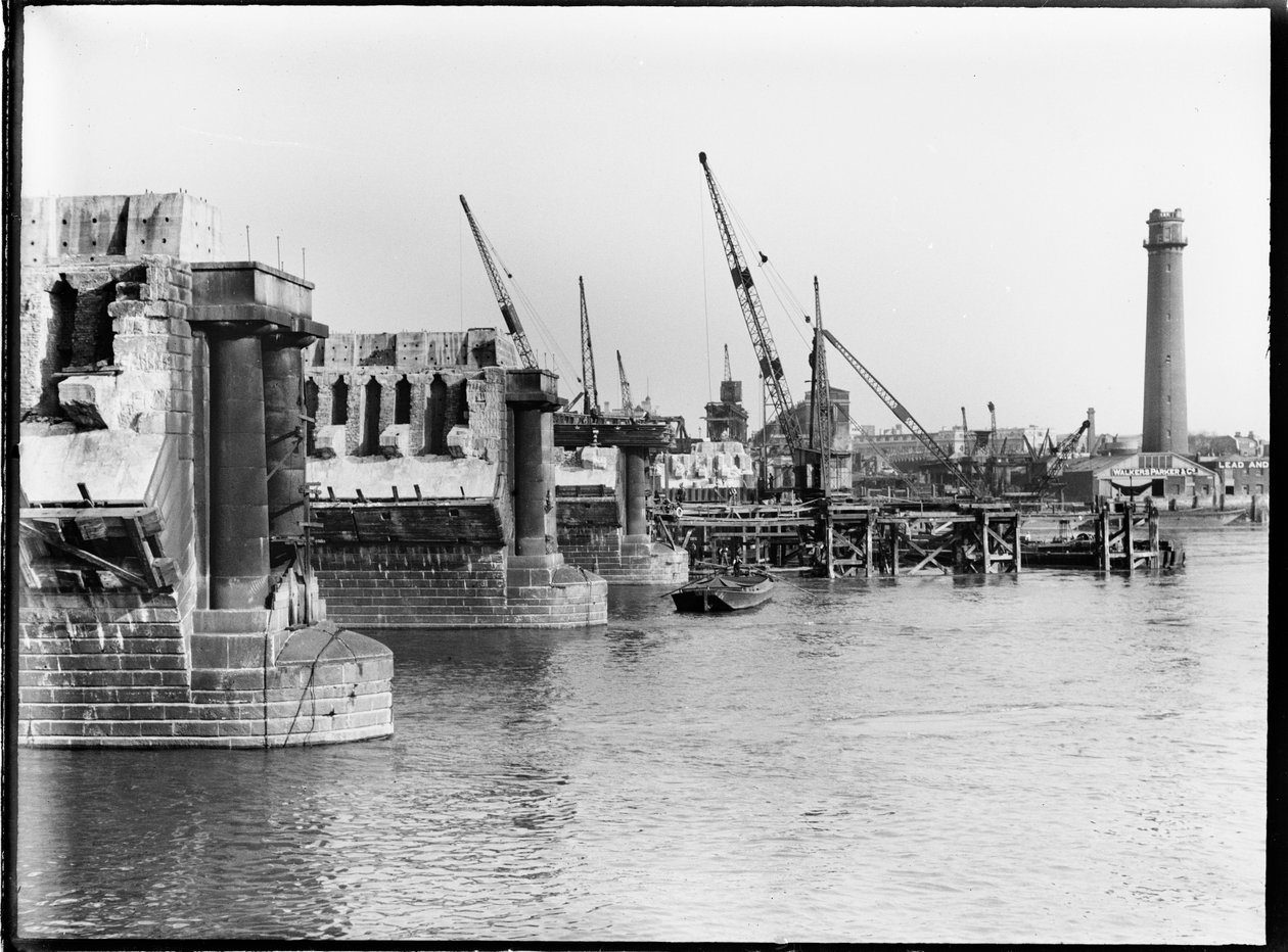 A Waterloo híd lebontása, Lambeth, Greater London Authority, 1936. alkotó: Charles William Prickett