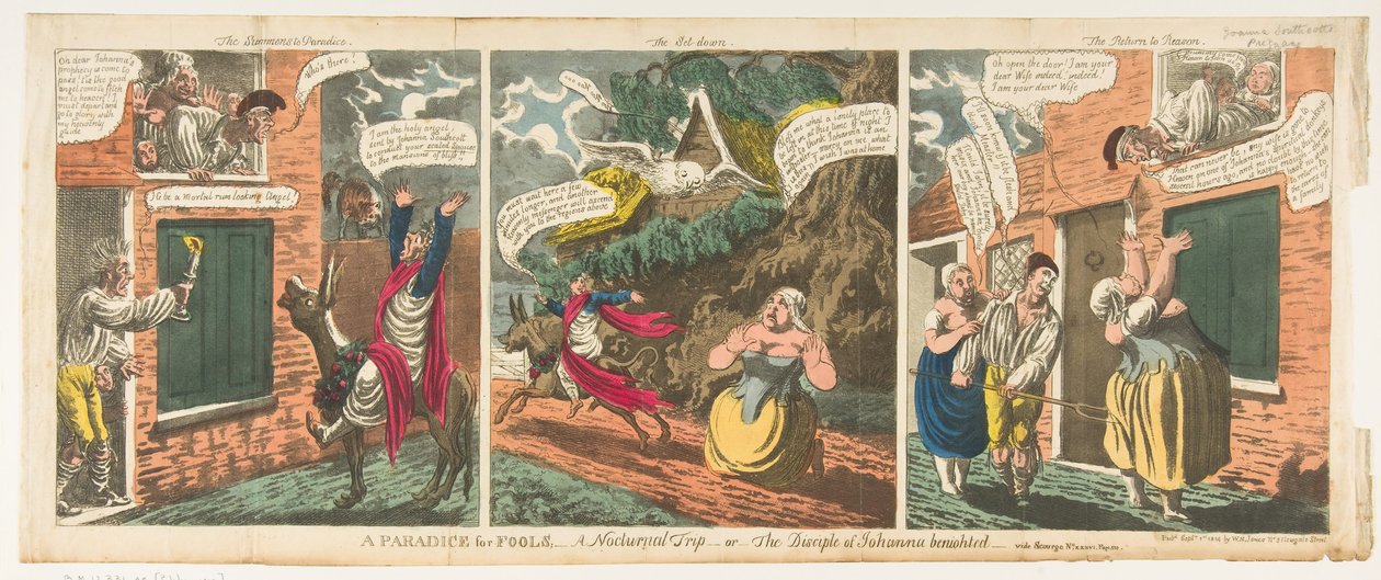 A Paradicsom [sic] a bolondok számára – Éjszakai utazás – vagy – Johanna tanítványa…, 1814. szeptember 1. alkotó: Charles Williams