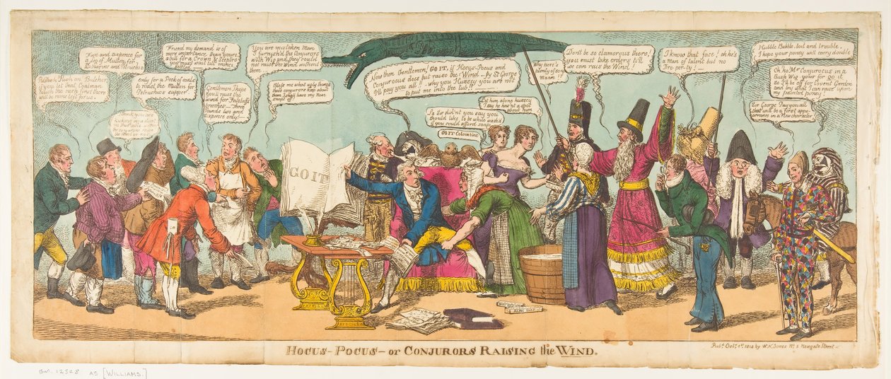 Hókuszpókusz- vagy Varázslók, akik szelet emelnek, 1814. október 1. alkotó: Charles Williams