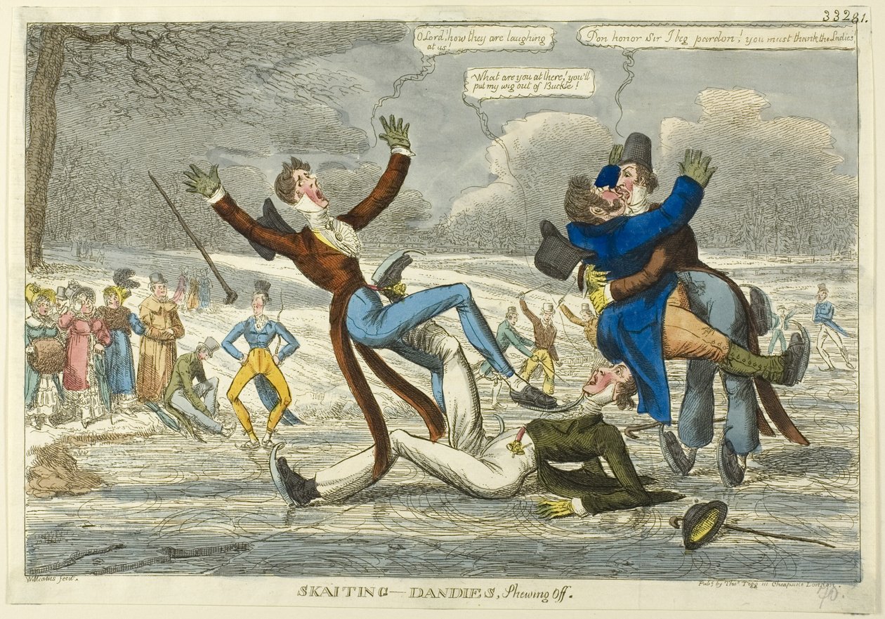 Skaiting Dandies, shewing off alkotó: Charles Williams